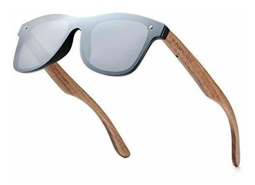 Gafas De Sol - Barcur Vintage Mens Womens Wooden Sunglasses 