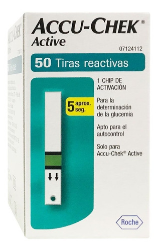Accu-chek Active Tiras Reactivas Medicion En 5seg X50u