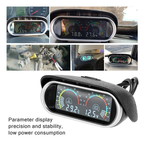 2 En 1 Coche Digital De Cristal Líquido Lcd Universal