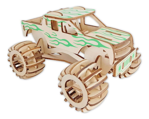 3d Wooden Puzzle Hot Rod Wooden Model Car Kit Para Construir