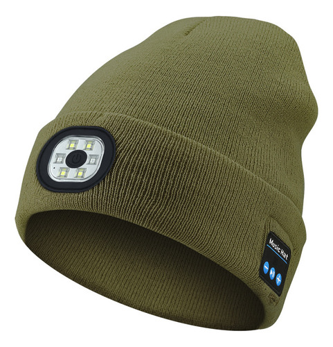 Gorro De Música Bluetooth De Punto Cálido Led