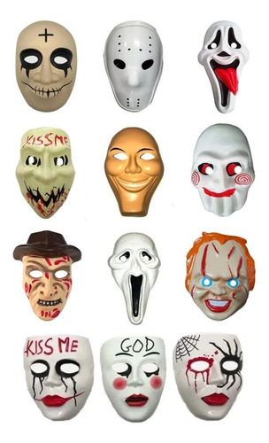 Pack 10 Mascaras De Halloween Surtidas -purga Chuki Varios
