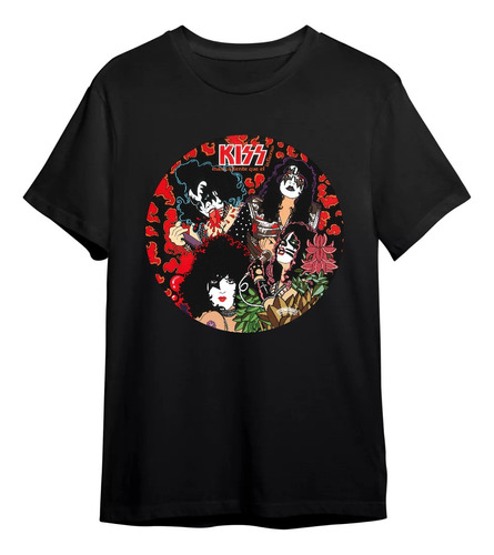 Remera Kiss - Más Caliente Que El Infierno Dtg Large