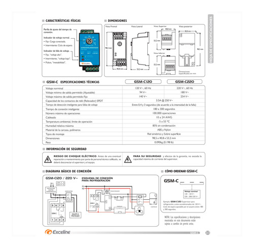 Protector Voltaje Monofásico Refrigeración 220v Exceline