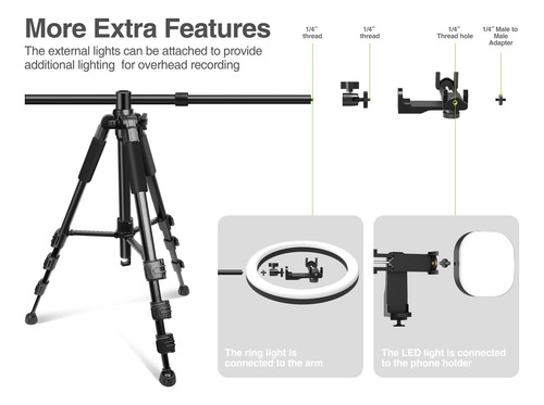 Trípode De Techo Elitehood Ultraestable Para iPhone Con Telé