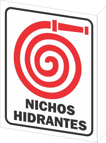 Cartel Nichos Hidrantes Doble Faz Con Aleta 22x28 Cm