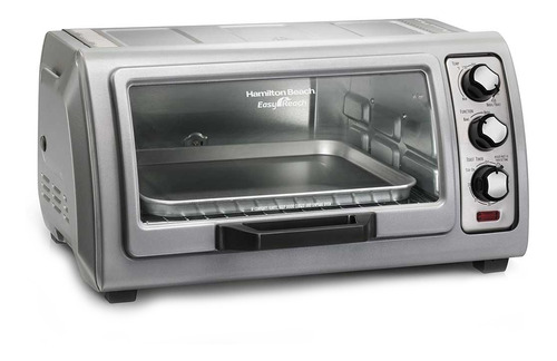 Horno de mesa eléctrico Hamilton Beach Easy Reach 31127D silver 120V