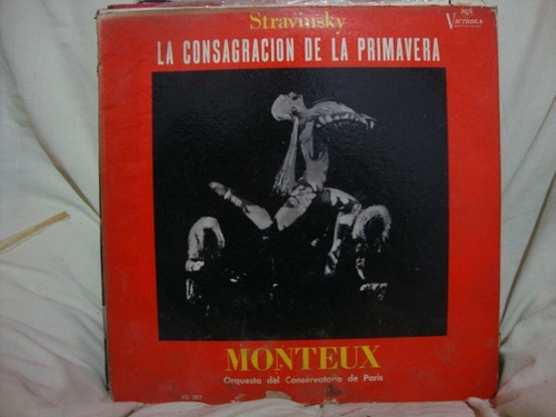 Vinilo Orquesta Paris Monteux Stravinsky Consagracion Cl1