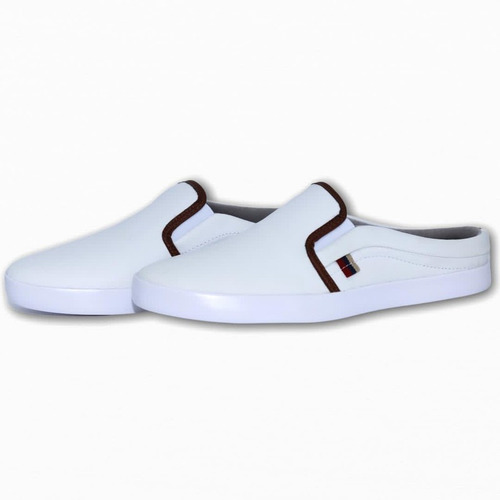 Sapatenis Iate Mule Slip-on Masculino Branco Sound Shoes