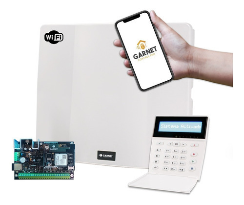 Panel Alarma Casa Pc-900 Comunicador Wifi Teclado Lcd Garnet