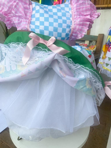Imagem 4 de 8 de Vestido Caipira Bebê Baby - Festa Junina A Partir De 4 Meses