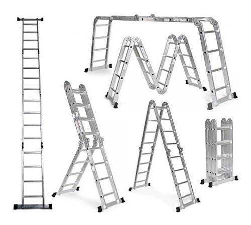 Escalera Multifunción Aluminio Mor 5222 - 4x4 Escalones
