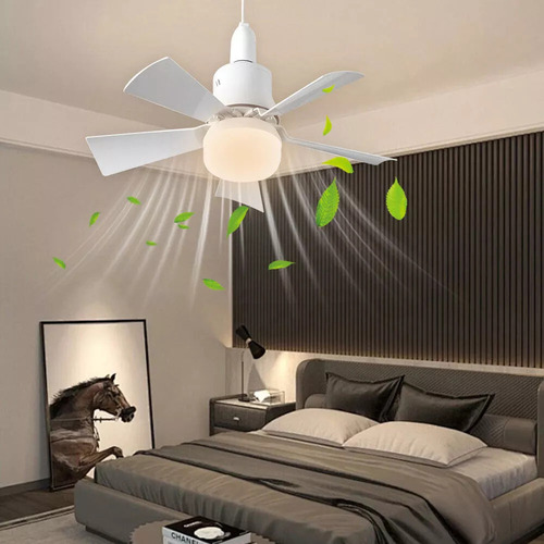 Socket Fan Light Con Luz Y Mando A Distancia De Silencio