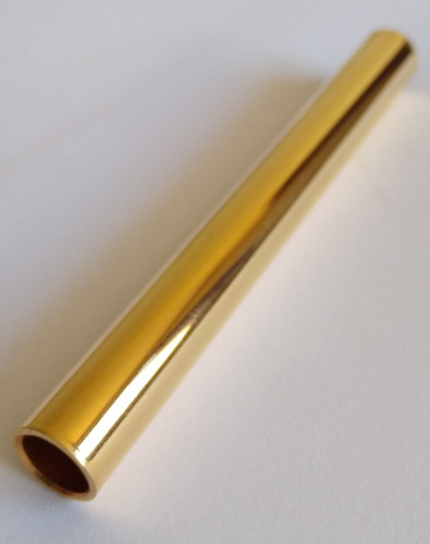1 Canudo Ø6mmx10cm Snuff Snorter Sniffer Banho De Ouro 24 K