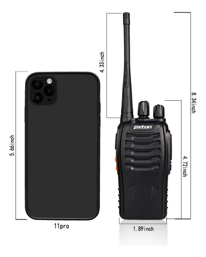 Walkie Talkies Recargables 16 Canales Con Auriculares Paqu