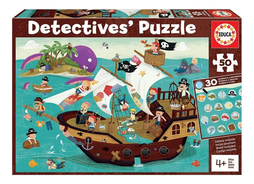 Juego Detective Piratas Isla Didactico Educa Niños Febo