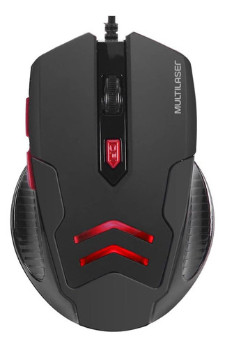 Kit de ratón para juegos de 3200 dpi y alfombrilla de ratón Multilaser Mo306, color rojo