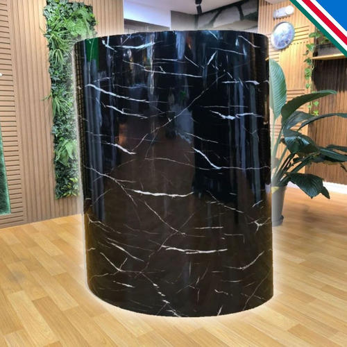Laminas De Marmol Autoadhesivo Pvc Negro