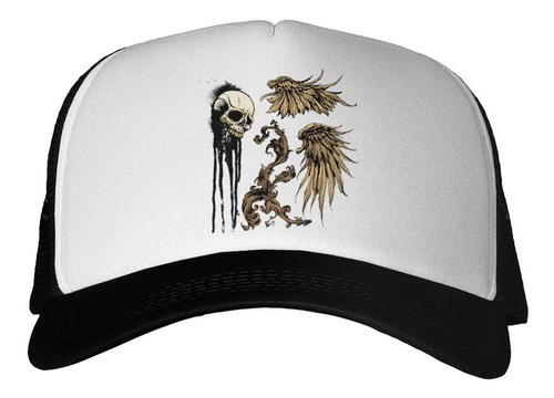 Gorra Calavera Con Plumas M2