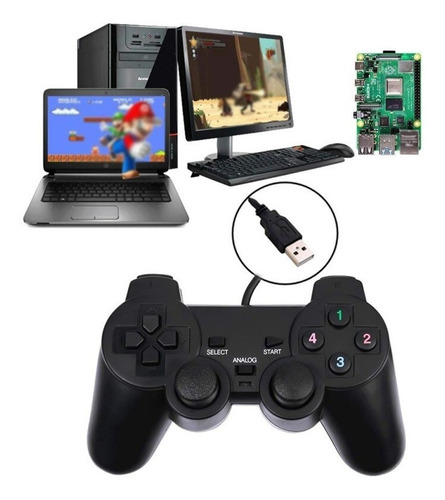 Control Joystick Usb Análogo Compatible Para Pc Alta Calidad