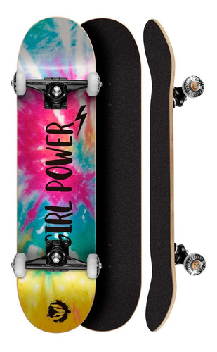 Skate Montado 8.0 Abec 5 Profissional Cisco Feminino Tie Dye