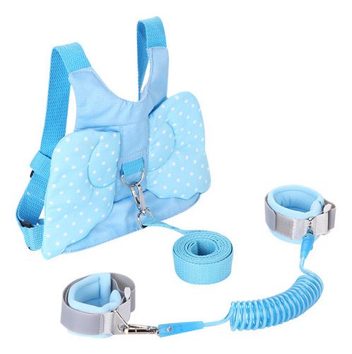 Cinturón De Seguridad Infantil/mochila/pulsera Antipérdida Color Azul Animales