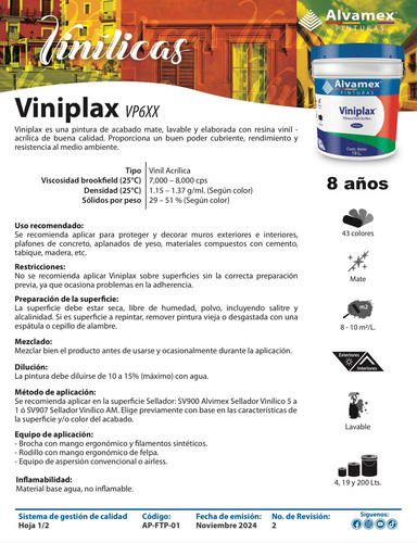 Alvamex Viniplax 19lts Violeta 603 Mate