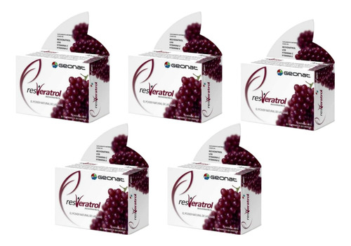 Suplemento En Comprimidos Geonat Resveratrol En Caja X5