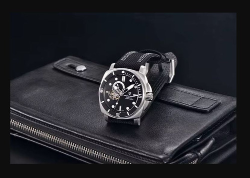 Reloj Pagani Design Pd-1736 Automatico Tourbillon Deportivo Negro Negro Negro