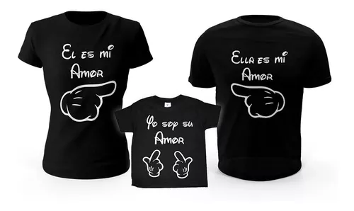 Kit Familiar 3 Playeras Personalizadas Amor Familia