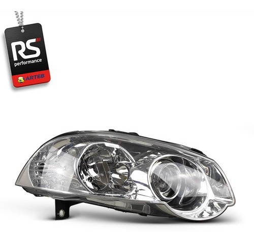 Imagem 5 de 7 de Par De Farol Duplo Arteb Cromado Fiat Palio 2009-2013