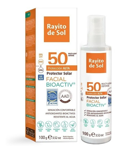 Protector Solar Facial Fps 50 Rayito De Sol  X 100 G