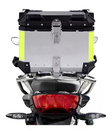 Caja Moto Top Case Aluminio Baul Trasero 45 L Con Respaldo