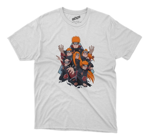 Remera Anime Naruto Todos Los Personajes Algodon Blanca