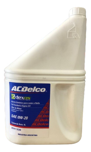 Aceite Acdelco 0w20 Api Sn/rc Dexos1 Gen2 X4l  