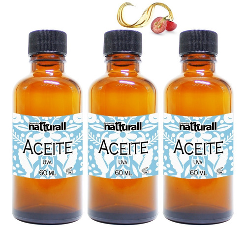 Aceite Uva Cosmetico Organico Masaje Contiene 3