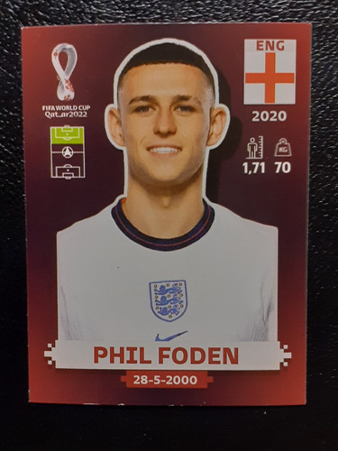 Figurita Mundial Qatar 2022 Phil Foden Eng 17 Oryx