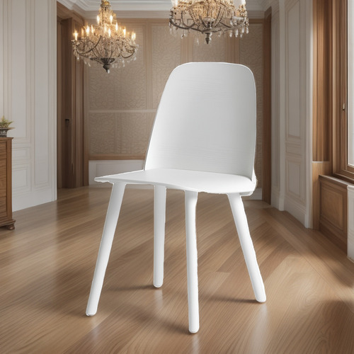 Silla Comedor Moderna Modelo Nerd Pack 4 Unid Outlet Estructura De La Silla Blanco
