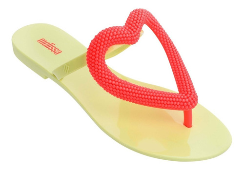 Chinelo Melissa Big Heart Amarela / Laranja