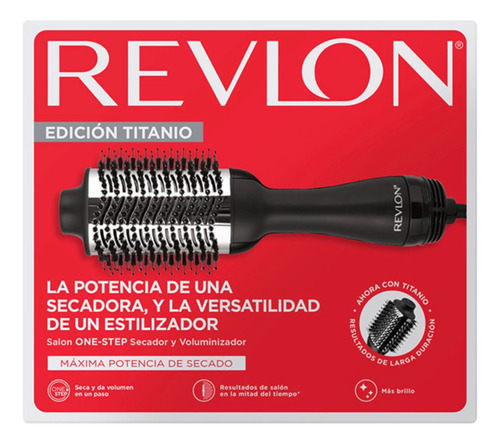 Cepillo Revlon Titanium Secadora Y Voluminizador Antifrizz