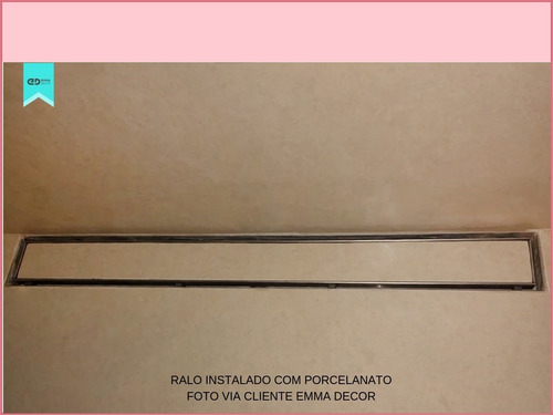 Ralo Linear Inox Invisivel Oculto Retangular 100cm Nao É Pvc