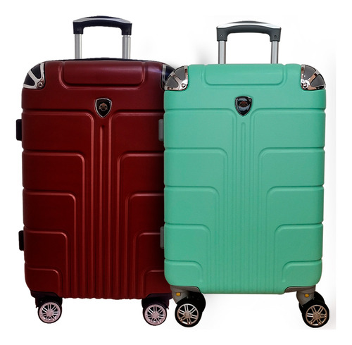Kit Viaje Maletas Avión 2pz 10kilos Ruedas 360 Set 20+20 Pul