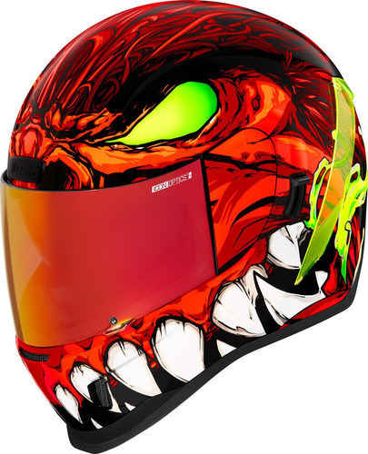 Casco Integral Icon Airform Manik'`r Rojo Brillo