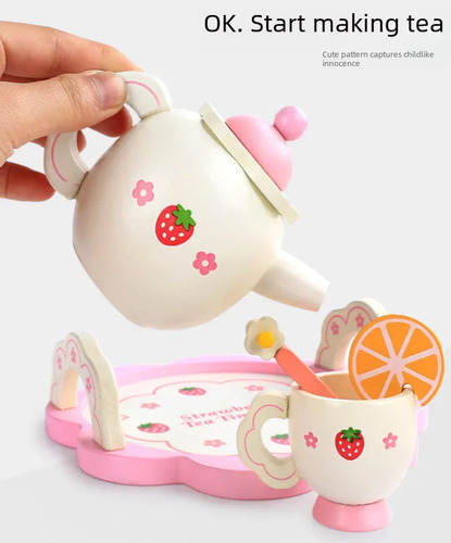 Wd Juego De Juguetes De Cocina De Madera De Color Blanco