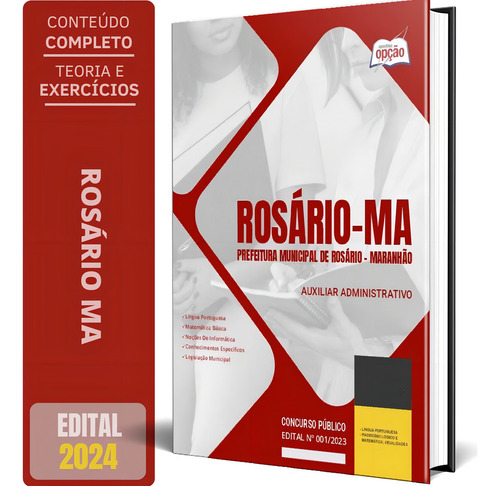 Apostila Prefeitura Rosário Ma 2024 Auxiliar Administrativo