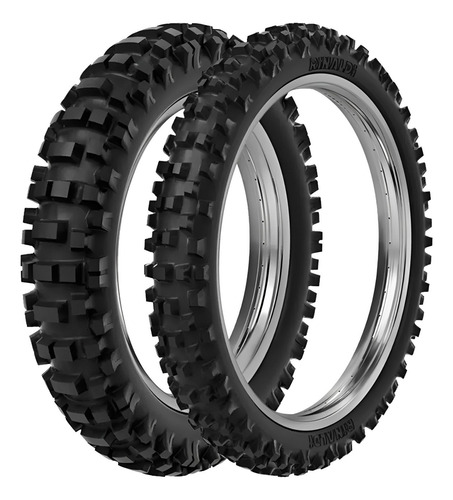 Par Pneu Rinaldi 80/100-21 E 100/100-18 Rmx35 Crf Ttr Klx Dr
