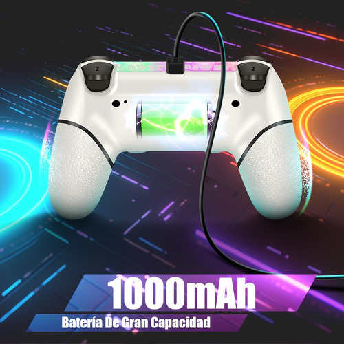 Mando Inalámbrico Para Ps4 Con Luz Rgb Compatible Con Ps4/pc