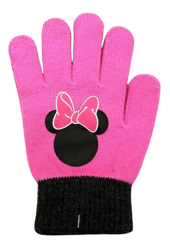 Imagem 3 de 4 de Kit Inverno Infantil Minnie Disney : Touca / Gorro + Luvas