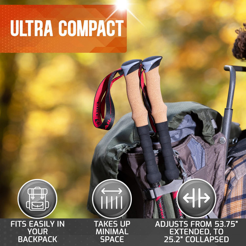 Pike Trail Bastones De Trekking Fibra De Carbono Ajustables