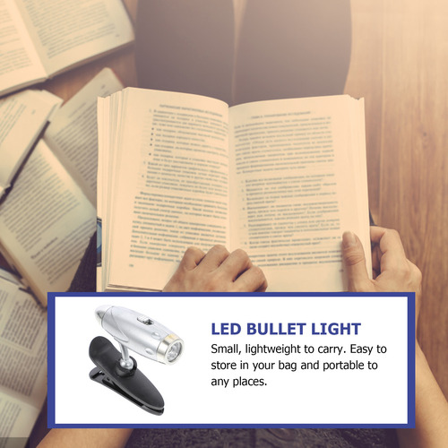 Mini Lámpara Con Clip Para Libros, Ajustable, Para Libros De